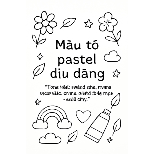 Màu tô cho bé – Hình tô màu màu tô đẹp và dễ thương