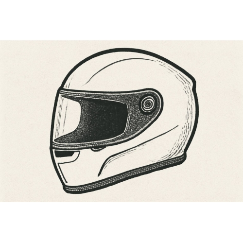 Tranh tô màu mũ bảo hiểm cho bé - Tải PDF miễn phí