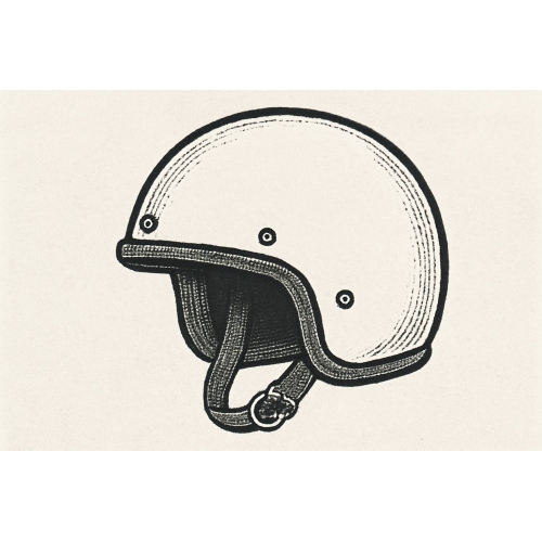 Tranh tô màu mũ bảo hiểm cho bé - Tải PDF miễn phí