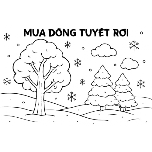 Tranh Tô Màu Các Mùa Trong Năm Cho Bé - Tải PDF Miễn Phí