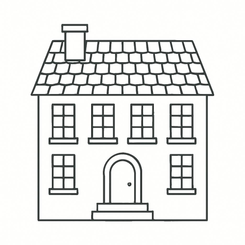 20+ Hình Tô màu ngôi nhà cho bé cực đẹp 2025