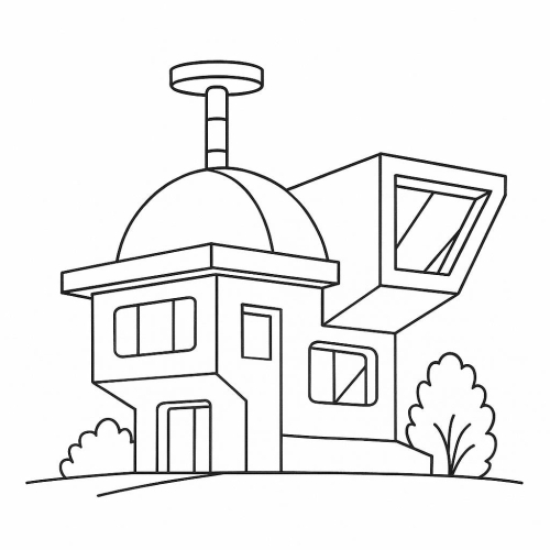 20+ Hình Tô màu ngôi nhà cho bé cực đẹp 2025