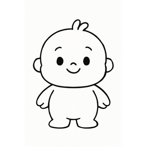 Tranh tô màu cho bé 2 tuổi - Hình tô màu đơn giản, dễ thương - Download PDF