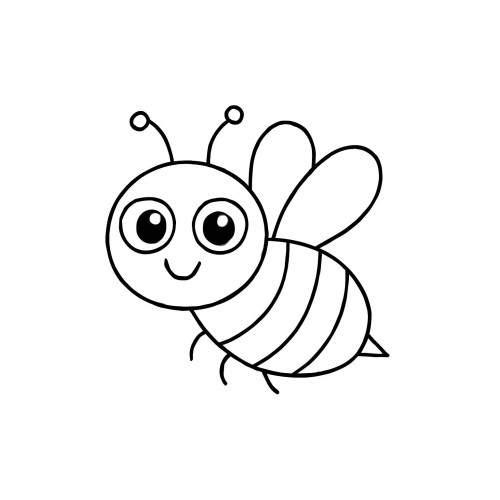 Tô màu con ong cho bé - Hình tô màu con ong PDF miễn phí