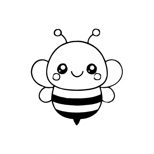 Tô màu con ong cho bé - Hình tô màu con ong PDF miễn phí