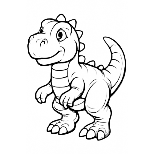 30+ Hình Tô màu Khủng long cho bé 2025 nhiều phong cách đáng yêu