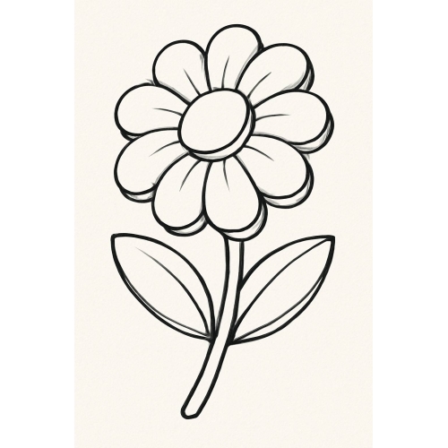 Hình bông hoa tô màu cho bé – Tranh tô màu đẹp