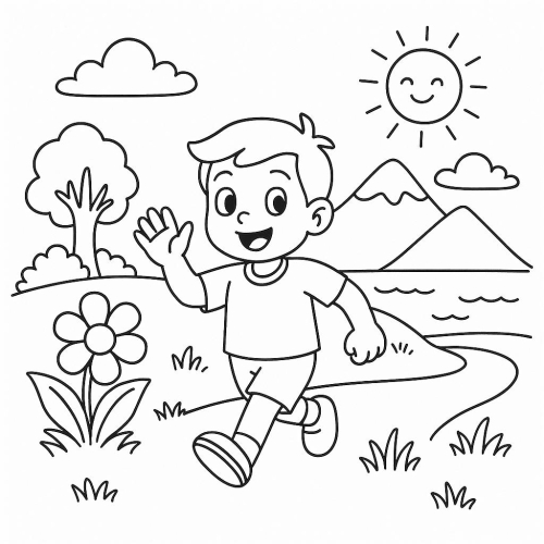 Tranh tô màu hoạt hình cho bé 2025 -  miễn phí