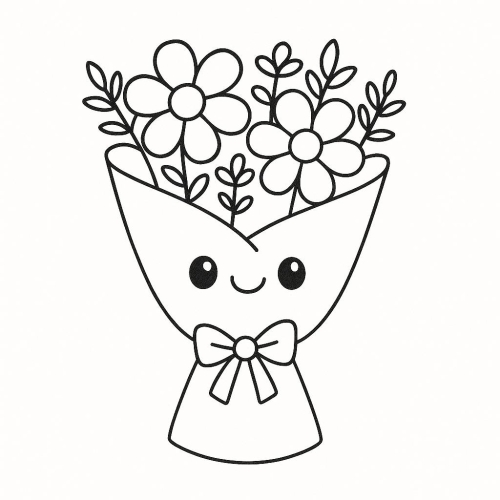 Tranh tô màu tặng mẹ cho bé 2025 - Hình tô màu PDF