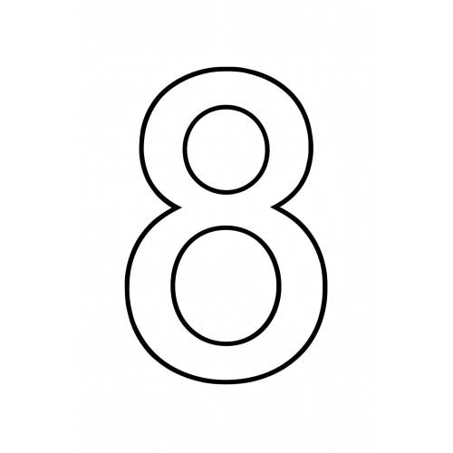 Tranh tô màu 8 3 cho bé – Hình tô màu PDF