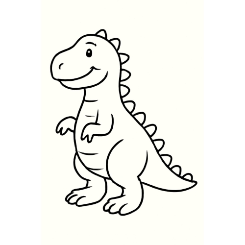 30+ Hình Tô màu Khủng long cho bé 2025 nhiều phong cách đáng yêu