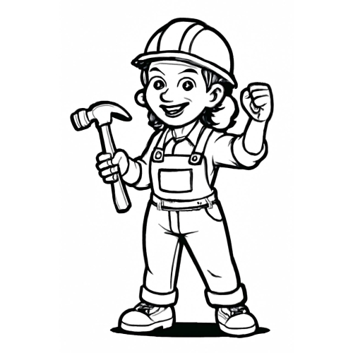 Tranh tô màu nghề nghiệp cho bé – Hình tô màu chủ đề nghề nghiệp