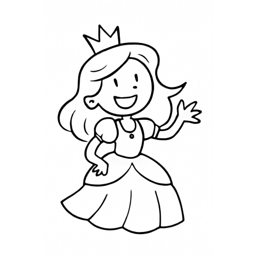 Tranh tô màu công chúa cho bé đẹp dễ thương