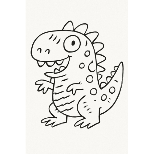 30+ Hình Tô màu Khủng long cho bé 2025 nhiều phong cách đáng yêu