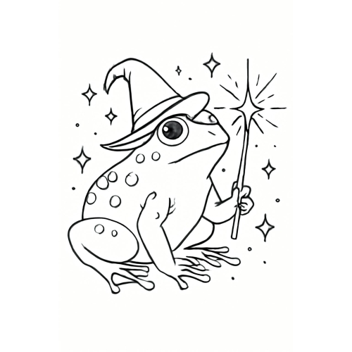 Tô màu con ếch cho bé – Hình con ếch tô màu dễ thương