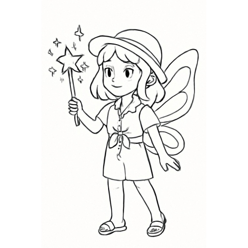 Tranh tô màu trang phục mùa hè cho bé – Hình tô màu mùa hè