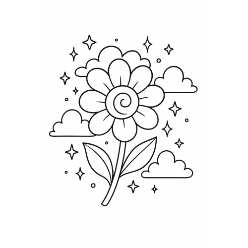 Tranh tô màu hoa tặng mẹ cho bé 2025 