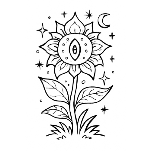 Hình bông hoa tô màu cho bé – Tranh tô màu đẹp
