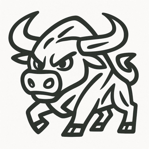 Tranh tô màu con trâu cho bé 2025 - Hình tô màu PDF dễ tải