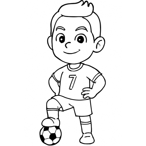 Tô màu Ronaldo cho bé – Hình tô màu Ronaldo sinh động