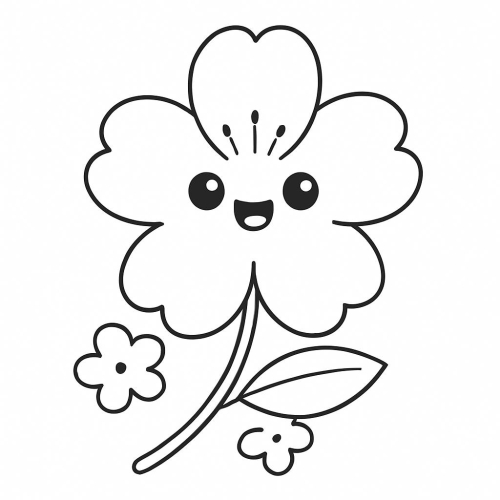 Tô màu hoa đào cho bé 2025 - Hình và PDF đẹp nhất