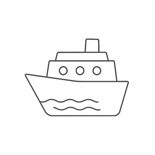 Tranh tô màu tàu thủy cho bé 2025 - Hình tô màu PDF