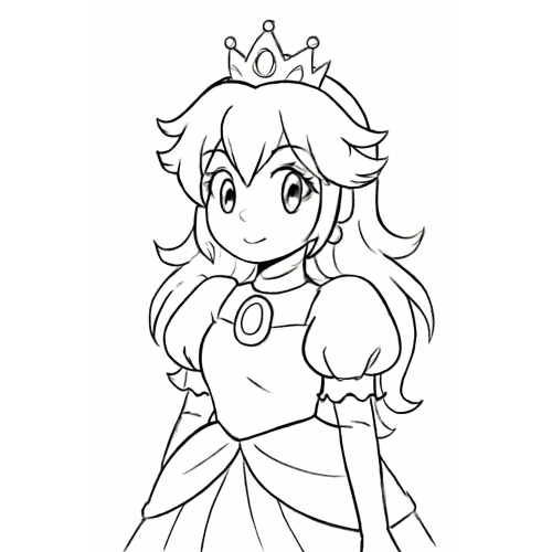 Tranh công chúa tô màu cho bé – Hình tô màu PDF