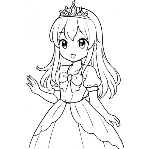 Hình công chúa cho bé tô màu – Tranh tô màu đẹp