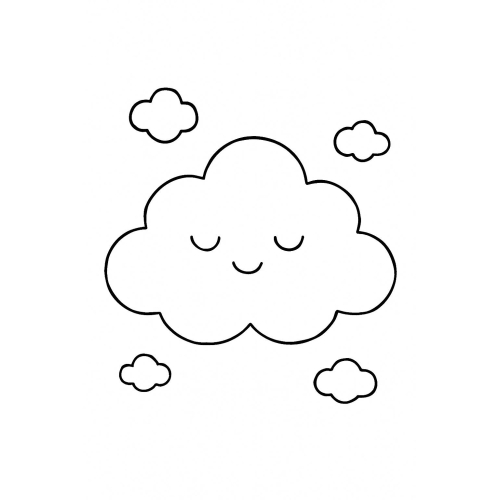 Tô màu đám mây cho bé – Hình tô màu mây đẹp