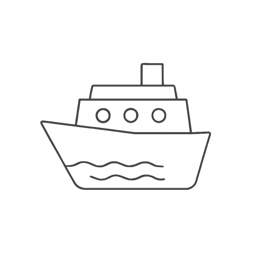 Tranh tô màu tàu thủy cho bé 2025 - Hình tô màu PDF