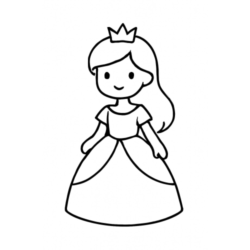 Tranh tô màu công chúa cho bé đẹp dễ thương