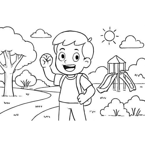 Tranh tô màu chủ đề bản thân rất nhiều sắc thái cho bé