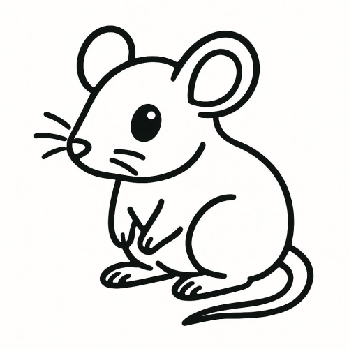 Tranh tô màu con chuột cho bé 2025 - Hình tô màu PDF dễ tải
