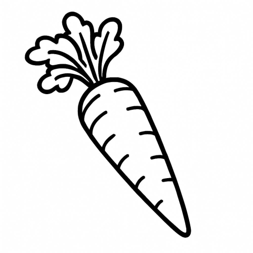 Tô màu củ cà rốt cho bé 2025 - Hình và PDF đẹp nhất