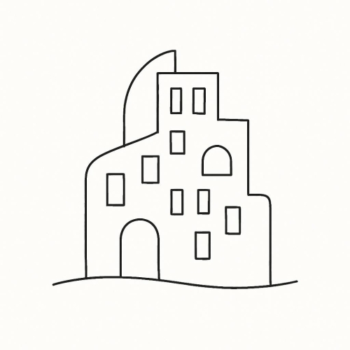 Tranh tô màu ngôi nhà cao tầng cho bé 2025 