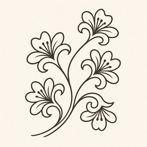 Tranh tô màu hoa mai cho bé 2025 -  dễ thương