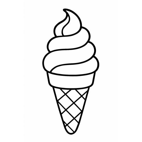 Tô màu kem cho bé 2025 - Hình và PDF sinh động