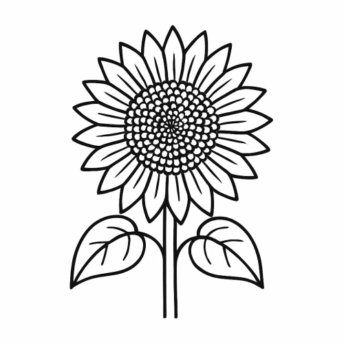 Tô màu hoa hướng dương cho bé 2025 - Hình và PDF đẹp