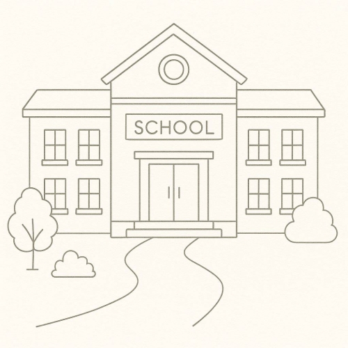 Tranh tô màu trường học cho bé 2025 - Hình tô màu PDF