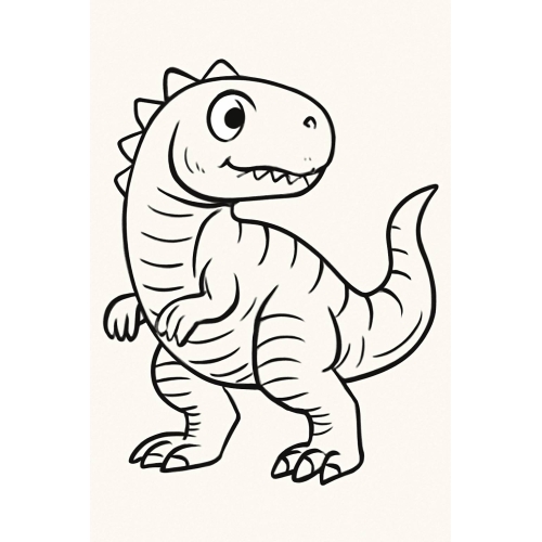 30+ Hình Tô màu Khủng long cho bé 2025 nhiều phong cách đáng yêu
