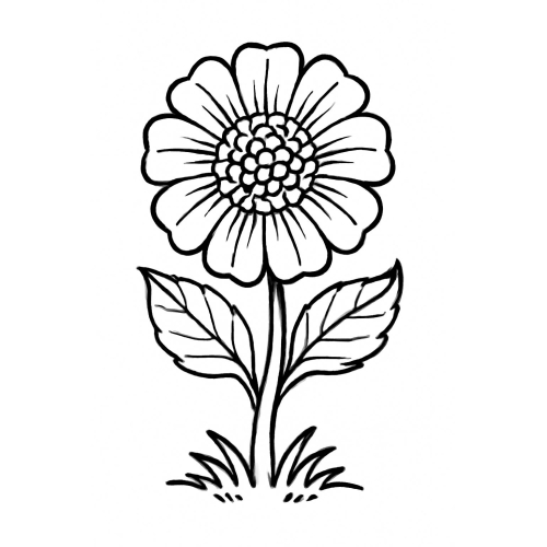 Hình bông hoa tô màu cho bé – Tranh tô màu đẹp