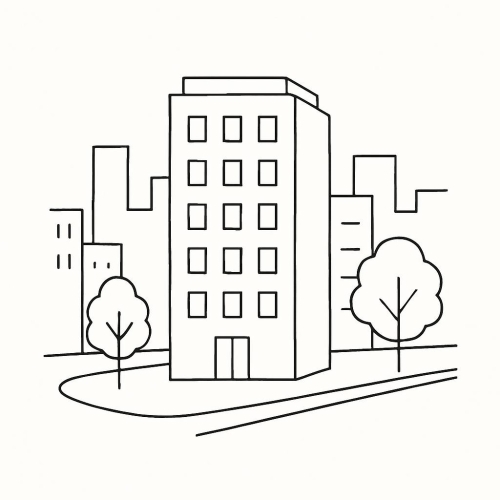 Tranh tô màu ngôi nhà cao tầng cho bé 2025 