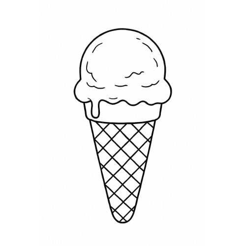 Tô màu kem cho bé 2025 - Hình và PDF sinh động