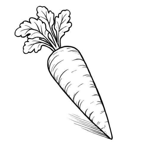 Tô màu củ cà rốt cho bé 2025 - Hình và PDF đẹp nhất