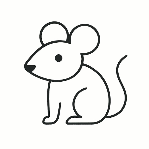 Tranh tô màu con chuột cho bé 2025 - Hình tô màu PDF dễ tải