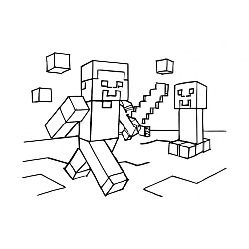 Tô màu Minecraft cho bé – Hình Minecraft tô màu sinh động