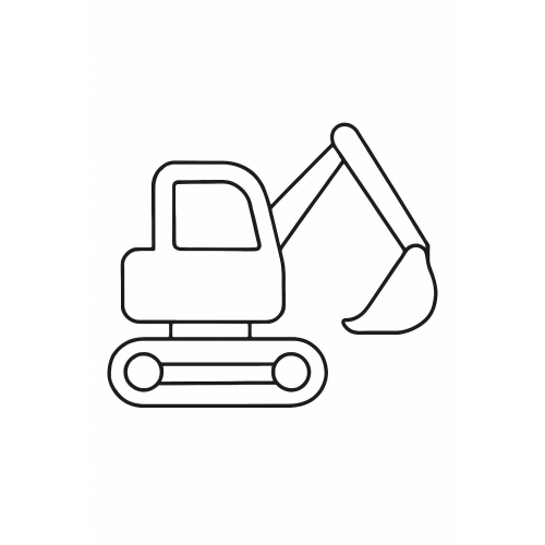 Tô màu máy xúc cho bé 2025 - Hình và PDF sinh động