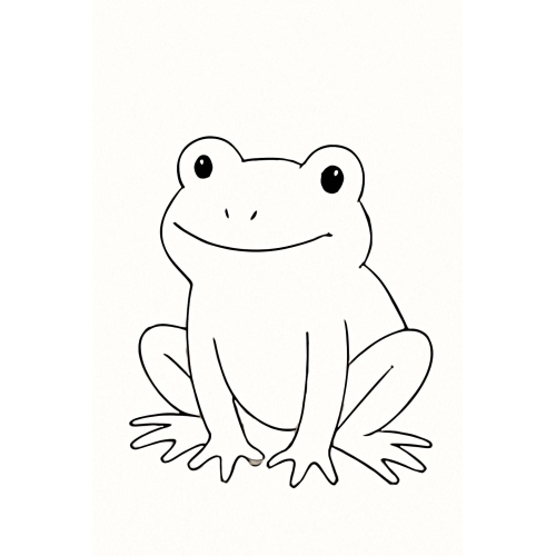 Tô màu con ếch cho bé – Hình con ếch tô màu dễ thương