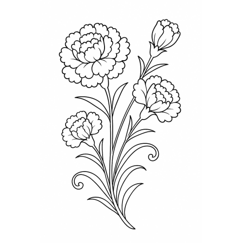 Tranh tô màu hoa tặng mẹ cho bé 2025 