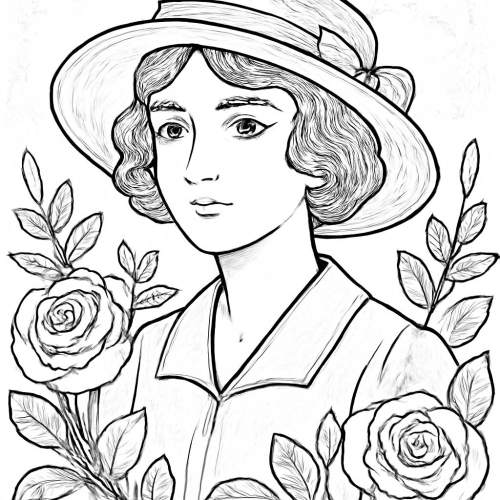 Tô màu cô gái cho bé – Hình tô màu cô gái đáng yêu
